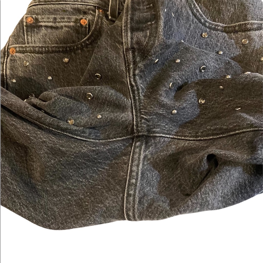 Levi’s 501 Cropped Studded 5 Pocket Button Fly Jeans Size 26x26 - Picture 8 of 13